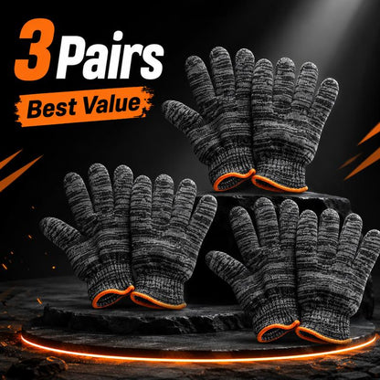 2 unidades de guantes de trabajo de punto, protectores y resistentes, calibre 10