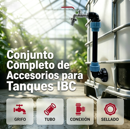 🚰🛠️ Kit Completo de Montaje para Tanque IBC – Grifo de Zinc, Fácil Instalación, Sellado Antifugas y 4 Variantes ✨
