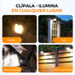 Luz solar con clip para exteriores y sensor de movimiento
