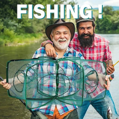 Red Plegable Automática con Mango Telescópico - Nylon Reforzado para Pescadores