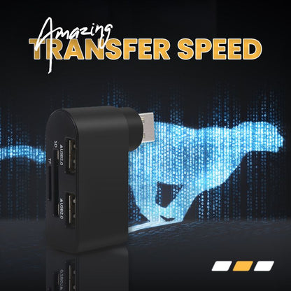 Hub USB giratorio 4 en 1