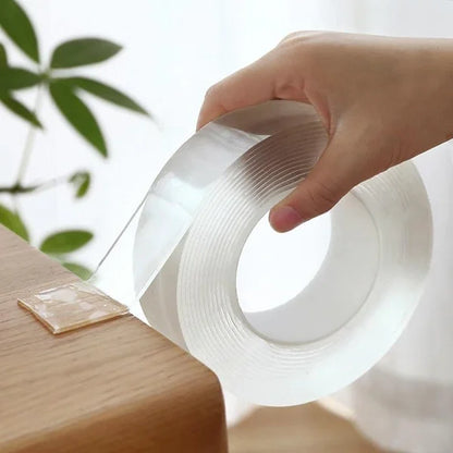 🧴 ¡50% DE DESCUENTO AHORA! ✨ Cinta Nano Mágica Transparente – Reutilizable· Doble Cara· Sin Residuos y Fuerte Adhesión para el Hogar 🏠