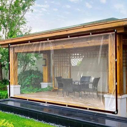 🏡✨ Lona Transparente Impermeable – Aislante, 90% Transparencia y Cuerdas Gratis