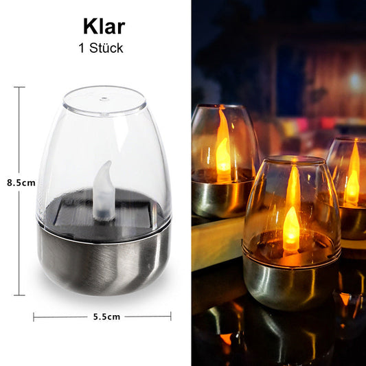 🕯️Lámpara LED con forma de vela que funciona con energía solar🌙✨