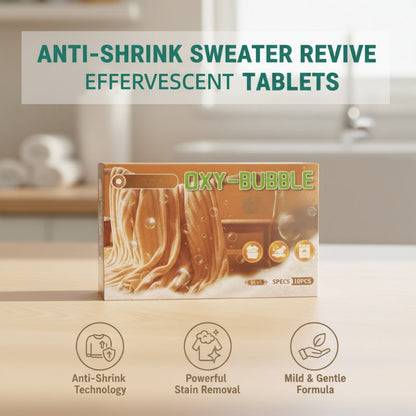 ✨ ¡Compra 1 y llévate otra GRATIS! 🧶 Pastillas Efervescentes Revitalizantes para Jerséis – Evita la Reducción, Devuelve la Suavidad y es Segura para Colores 🧺
