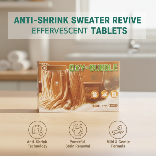 ✨ ¡Compra 1 y llévate otra GRATIS! 🧶 Pastillas Efervescentes Revitalizantes para Jerséis – Evita la Reducción, Devuelve la Suavidad y es Segura para Colores 🧺