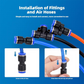 ⚡🔧Kit de racores neumáticos de 1/4 pulgada para mangueras de aire con conexión rápida