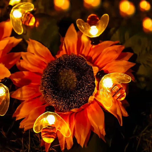 Luces solares de abeja adorables
