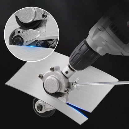 🔧💥Taladro eléctrico con cortador de chapa: herramienta 3 en 1 para acero, aluminio y cobre con precisión guiada por láser