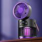 🔥Ventilador portátil recargable con luz UV para matar insectos