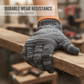 2 unidades de guantes de trabajo de punto, protectores y resistentes, calibre 10