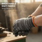 2 unidades de guantes de trabajo de punto, protectores y resistentes, calibre 10