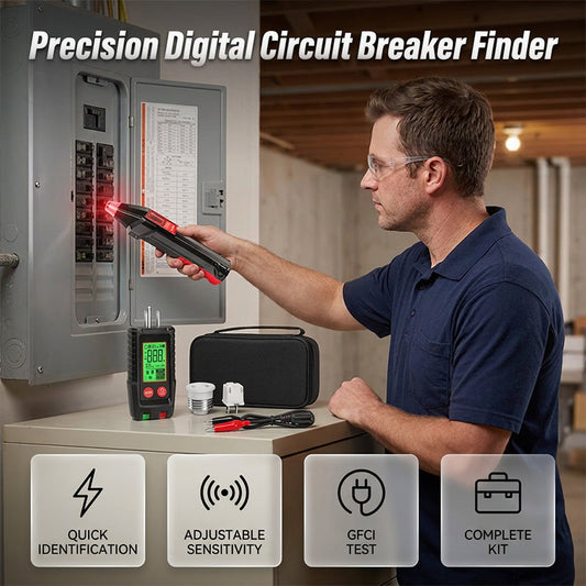 Kit Digital Localizador de Disyuntores y Comprobador de Enchufes