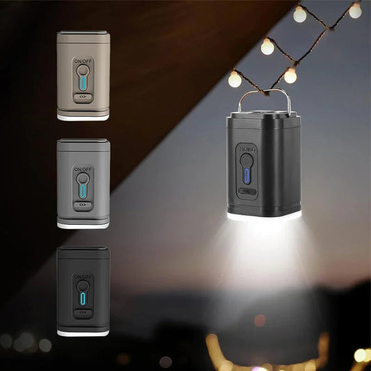 🏕️ Bomba de aire recargable para camping: con luz LED, inflado rápido, compacta y portátil 🔋