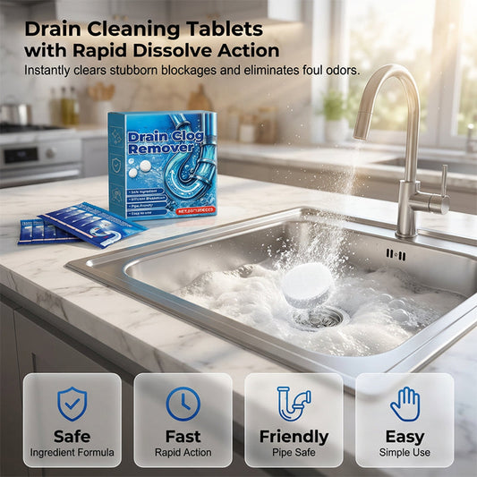 🚰🔥Desatascador en Tabletas para Tuberías – Elimina Atascos y Malos Olores al Instante 💧✨