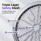 🥳🛡️Matainsectos recargable: malla de seguridad de triple capa, mango extensible, giratorio para atrapar insectos en paredes y esquinas. ¡Un sueño sin plagas, seguridad sin preocupaciones! 🌟💚