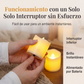 Velas LED sin llama con parpadeo cálido