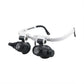 Gafas binoculares con lupa y luz