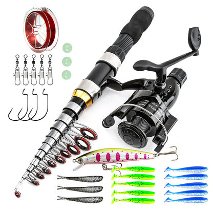 🔥🎣Set Completo de Equipo de Pesca de Viaje y Bolsa de Transporte