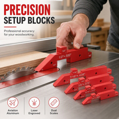 🪵 Bloques de fijación para carpintería: de aluminio, de alta precisión y calibración rápida✨