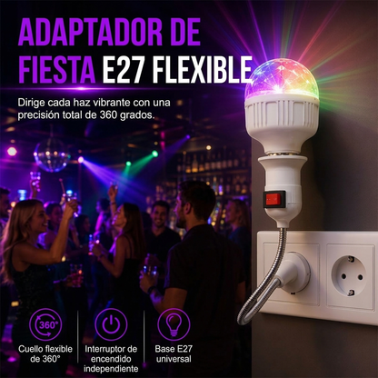 Luz de escenario de bola mágica de cristal giratorio LED RGB