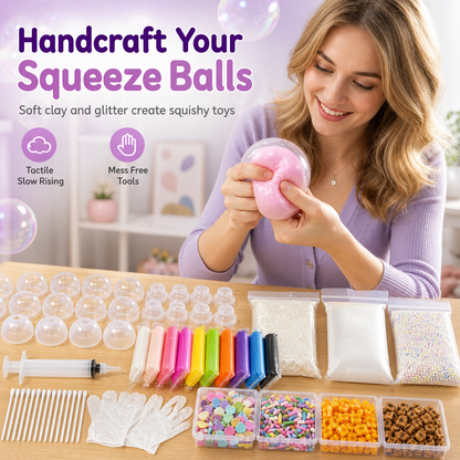 📢📢¡¡50 % DE DESCUENTO!! ⏰Kit de manualidades DIY para hacer pelotas de arcilla para aliviar el estrés: juego de juguetes hechos a mano para niños