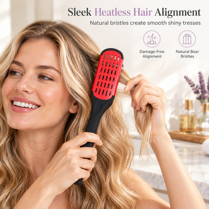 ¡Elimina el frizz al instante sin calor! Peine alisador de cabello en forma de V